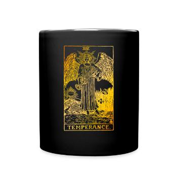 Tempérance Vintage Tarot Carte Tempérance - Mug uni - noir - Devant