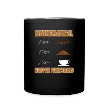 Mathematische Kaffee Funktionen Mathematiker - Tasse einfarbig - Schwarz - Vorne