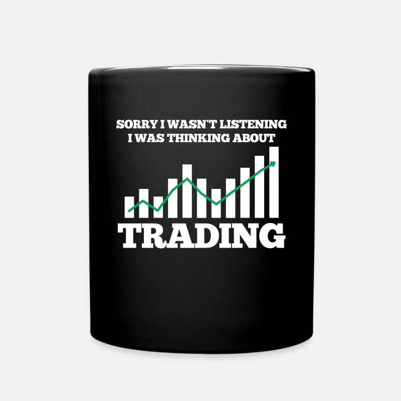 Handel Trading Börse - Tasse einfarbig - Schwarz