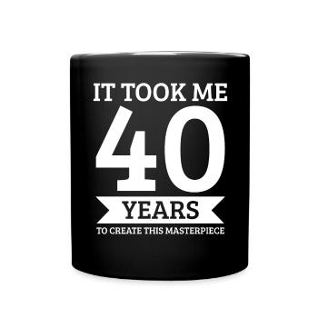 40e anniversaire - Mug uni - noir - Devant