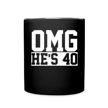 40th Birthday - Full Colour Mug - black - Front