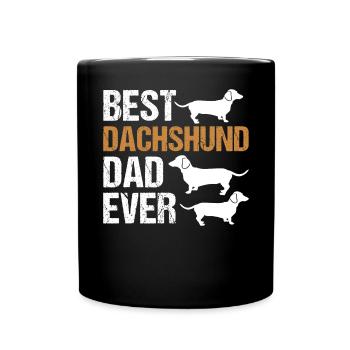 Blaireau papa teckel chien papa papa cadeau - Mug uni - noir - Devant