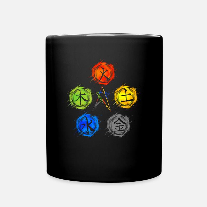 Qigong 5 Éléments Chakra Spirituel Zen Tai Chi - Mug uni - noir