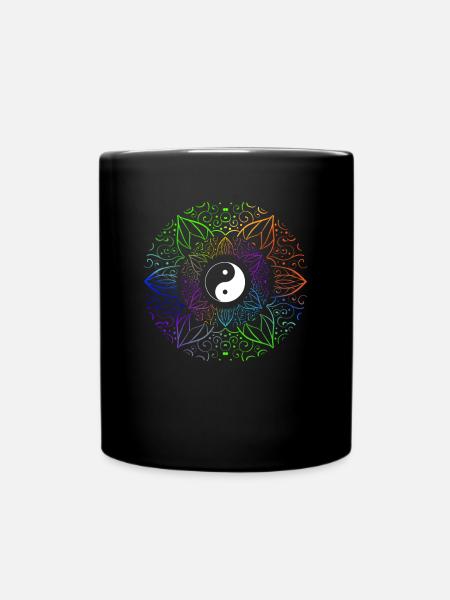Qigong Yin Yang Symbole Mandala Zen Tai Chi - Mug uni - noir