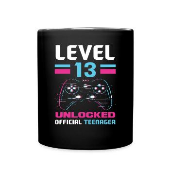 13th Birthday Boy Teenager Gamer - Full Colour Mug - black - Front