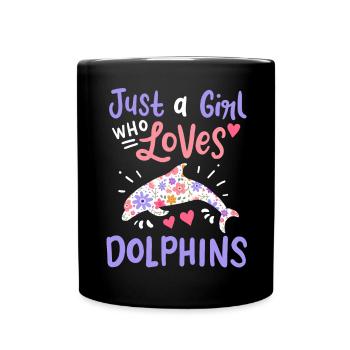 Dolphin Dolphin Lovers - Full Colour Mug - black - Front