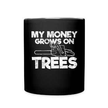Arbres Arboriste Tronçonneuse - Mug uni - noir - Devant