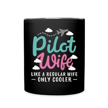 Pilote Femme Aviation Aviation - Mug uni - noir - Devant