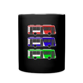 Bus - Tasse einfarbig - Schwarz - Vorne