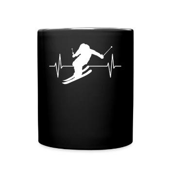 Ski skier ligne ECG ski ski cadeau - Mug uni - noir - Devant