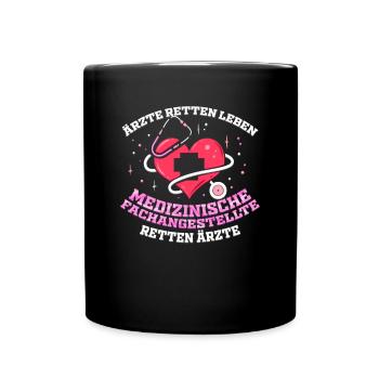 Medical Assistants Rescue Doctors - Full Colour Mug - black - Front