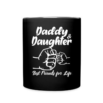 Daddy & Daughter Best Friends For Life - Full Colour Mug - black - Front