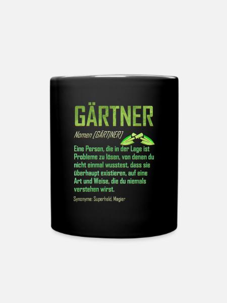 Gärtner Lustige Definition - Garten & Gartenarbeit - Tasse einfarbig - Schwarz