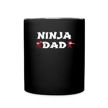 Ninja DAD for Ninja Birthday - Full Colour Mug - black - Front