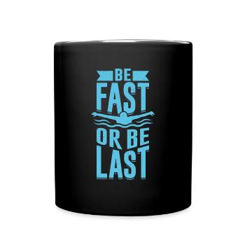 Schwimmen Schwimmsport Schwimmer Geschenk - Tasse einfarbig - Schwarz - Vorne