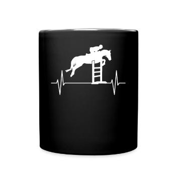 Reitsport Cavaliers de saut EKG ligne cadeau - Mug uni - noir - Devant