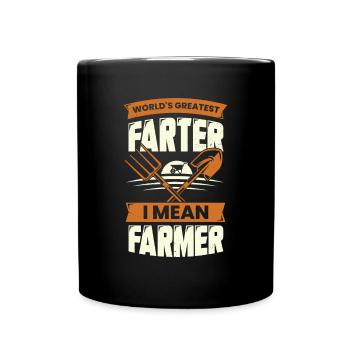 Funny farmer farm farmer gift - Full Colour Mug - black - Front