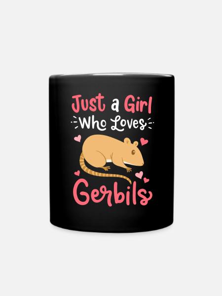 Rennmaus Gerbil - Tasse einfarbig - Schwarz