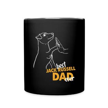 Best Jack Russell Dad Ever Jack Russell Papa - Tasse einfarbig - Schwarz - Vorne