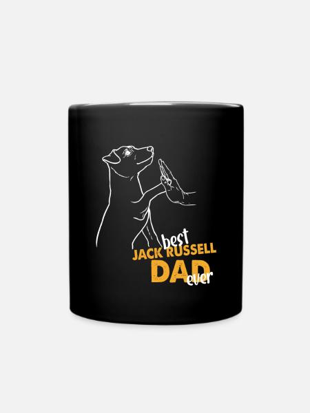 Best Jack Russell Dad Ever Jack Russell Papa - Tasse einfarbig - Schwarz
