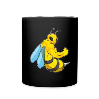 Bee Bodybuilder Bodybuilding Sport - Full Colour Mug - black - Front