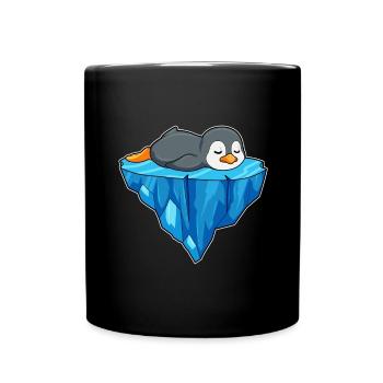 Pinguin Eisscholle - Tasse einfarbig - Schwarz - Vorne