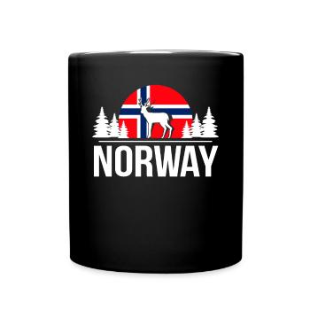 Norway Travel Holiday Country Gift - Full Colour Mug - black - Front