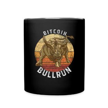Bitcoin Bullrun - Crypto Blockhain to the moon - Mug uni - noir - Devant