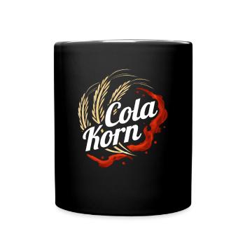 Cola Korn - Lustiges Korn Cola Design - Tasse einfarbig - Schwarz - Vorne