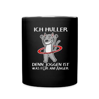 Hullern Katze - Tasse einfarbig - Schwarz - Vorne