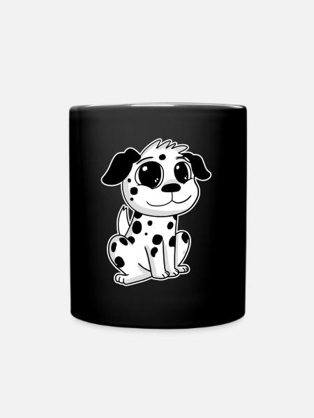 Dalmatiner - Tasse einfarbig - Schwarz
