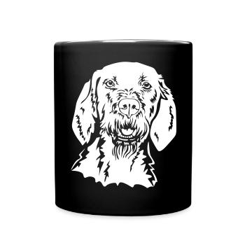 Magyar Vizsla head "Black Edition" - Full Colour Mug - black - Front