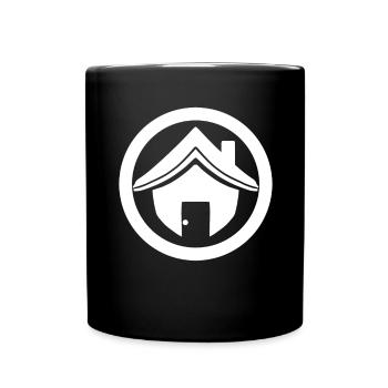 Maison toit - Mug uni - noir - Devant