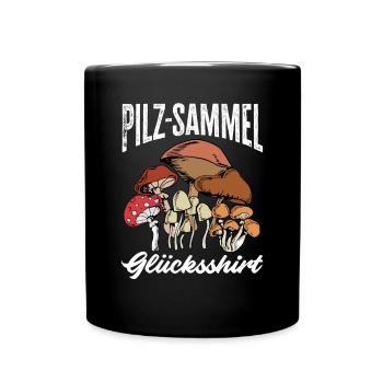 Champignons collection bonheur recherche de champignons cadeau - Mug uni - noir - Devant