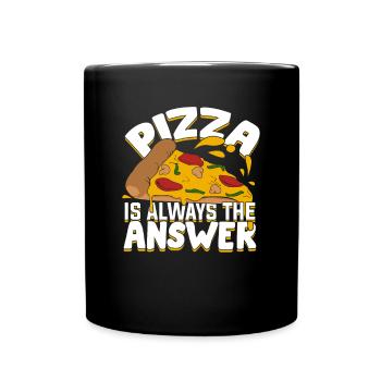 Pizza Pizza Pizza Pizzaiolo cadeau - Mug uni - noir - Devant