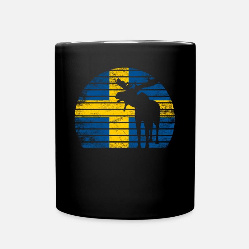 Schweden Schwedische Flagge Elch Geschenk - Tasse einfarbig - Schwarz