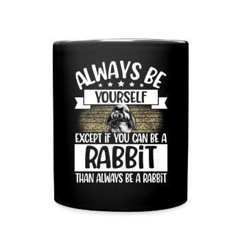 Hase - Tasse einfarbig - Schwarz - Vorne