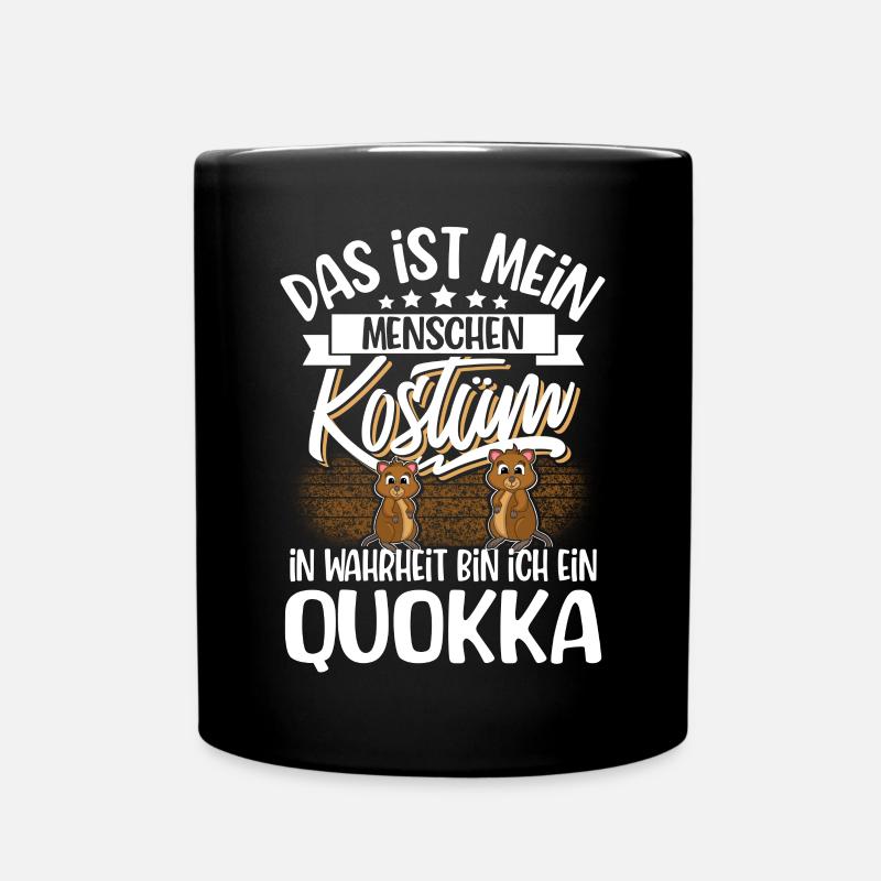 Quokka - Tasse einfarbig - Schwarz