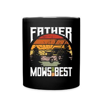 Father Mows Best - Mug uni - noir - Devant