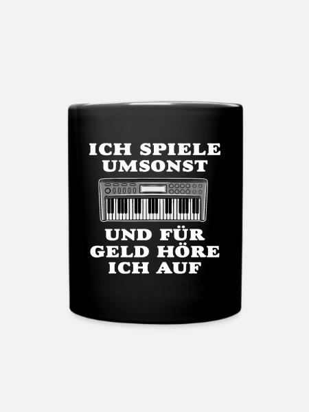 ICH SPIELE UMSONST - SYNTHESIZER - Tasse einfarbig - Schwarz