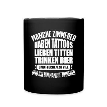 MANCHE ZIMMERER...... - Tasse einfarbig - Schwarz - Vorne