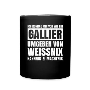 Ich komme mir vor wie ein Gallier - Tasse einfarbig - Schwarz - Vorne