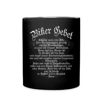 Biker Ora pour moto pilote Chopper Rocker MC - Mug uni - noir - Devant