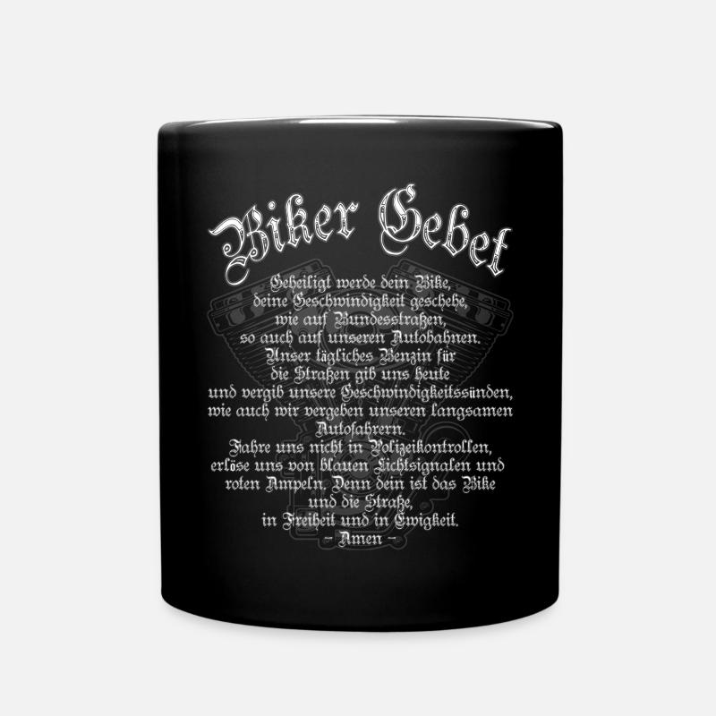 Biker Ora pour moto pilote Chopper Rocker MC - Mug uni - noir
