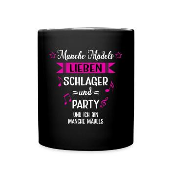 MANCHE MÄDELS LIEBEN SCHLAGER UND PARTY - Tasse einfarbig - Schwarz - Vorne