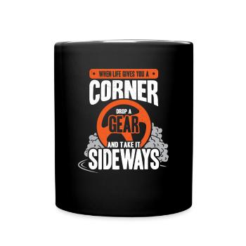 Driften Motorsport Voiture de course de course cadeau - Mug uni - noir - Devant