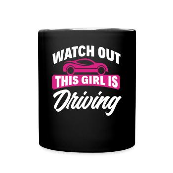 Permis de conduire échoué Fille débutante - Mug uni - noir - Devant