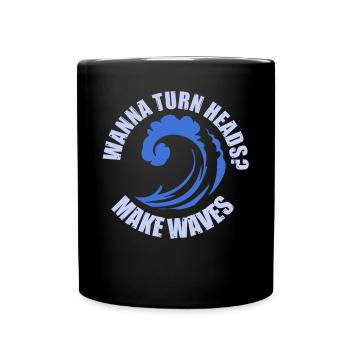 Rettungsschwimmer Schwimmlehrer Spruch Schwimmen - Tasse einfarbig - Schwarz - Vorne
