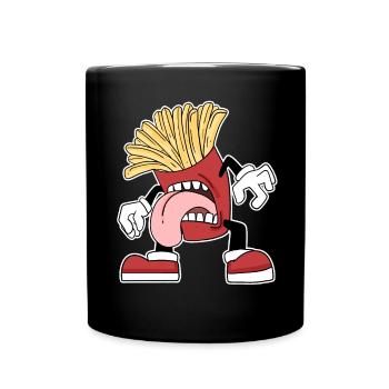 Pommes - Tasse einfarbig - Schwarz - Vorne