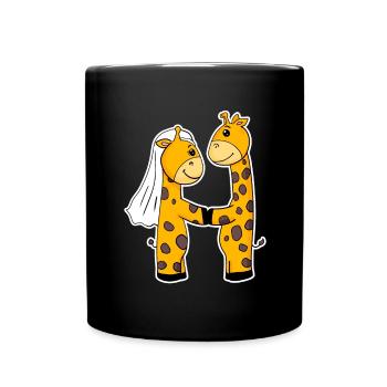 Married giraffes - Full Colour Mug - black - Front